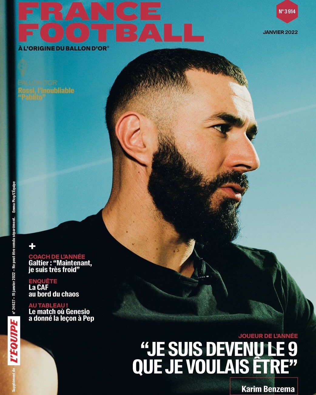 Benzema France Football címlap