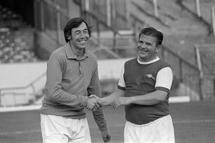 Puskás Ferenc és Gordon Banks a Highbury-ben