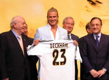 Beckham (forrás: realmadrid.com)