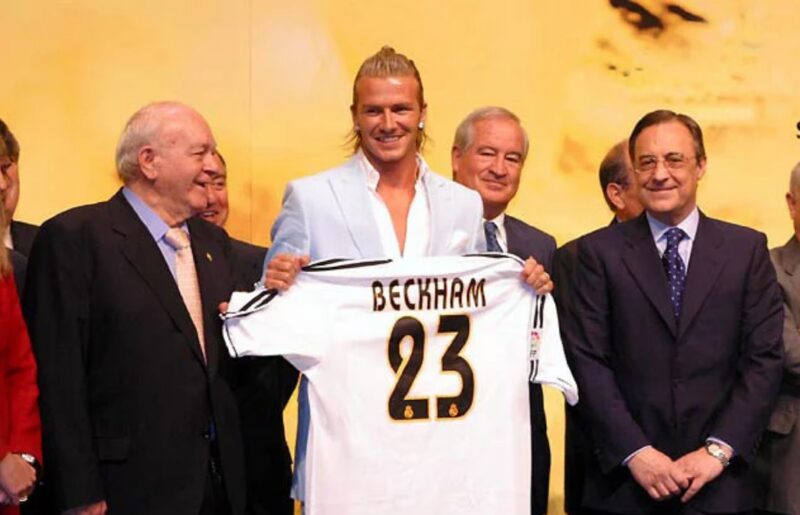 Beckham (forrás: realmadrid.com)