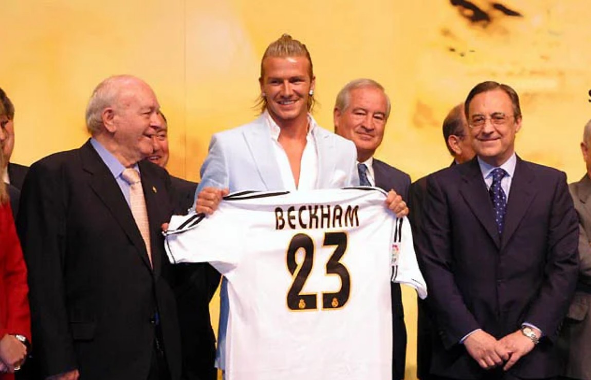 Beckham (forrás: realmadrid.com)