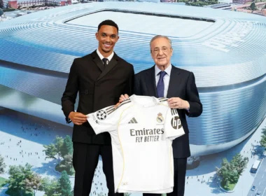 Trent Alexander-Arnold és Florentino Pérez