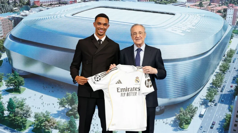 Trent Alexander-Arnold és Florentino Pérez