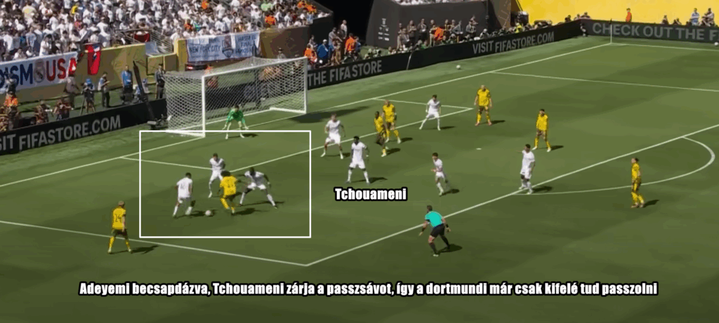 A csapda már készen áll (kép: video screenshot, DAZN)