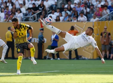 Mbappé emlékezetes gólja a Dortmund ellen (kép: realmadrid.com)