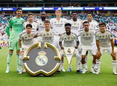 A Real Madrid kezdőcsapata a Juventus elleni klub-vb meccsen.