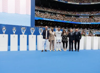 Kylian Mbappé a bemutatásán
