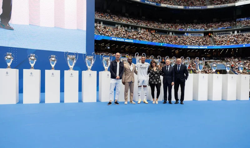 Kylian Mbappé a bemutatásán