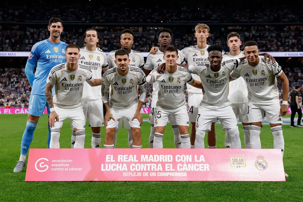 A  Real Madrid kezdőcsapata (forrás: realmadrid.com)