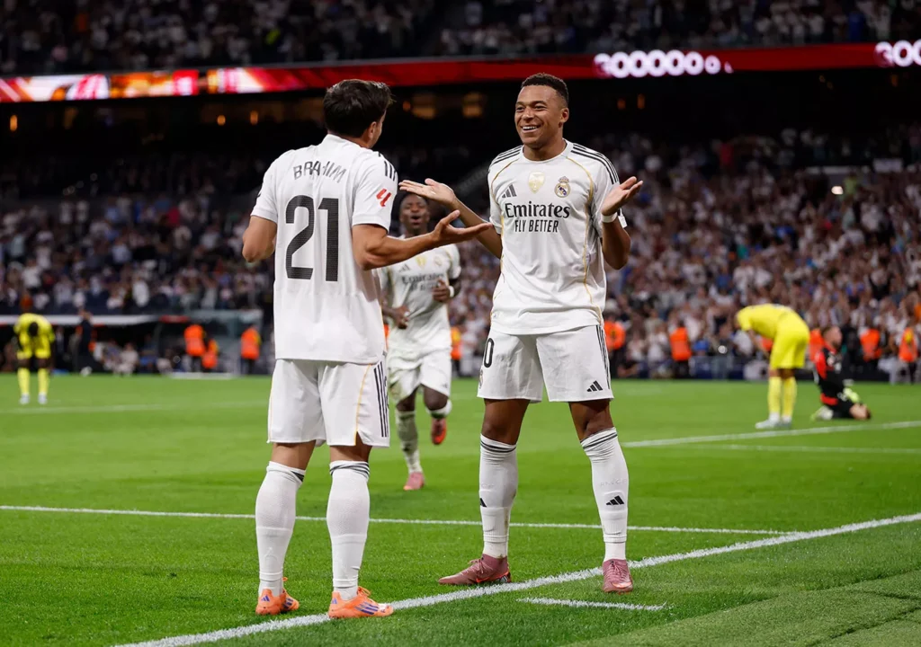 Kylian Mbappé és Brahim Diaz (forrás: realmadrid.com)