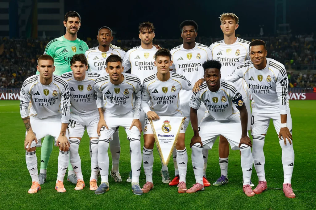 A Real Madrid kezdőcsapata (forrás: realmadrid.com)