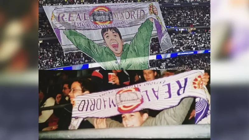 A Lucas Vázquezt ábrázoló élőkép a Juventus elleni BL-meccsen