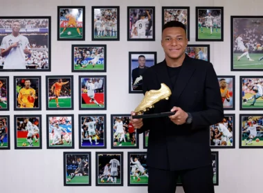 Kylian Mbappé aranycipős (kép: realmadrid.com)