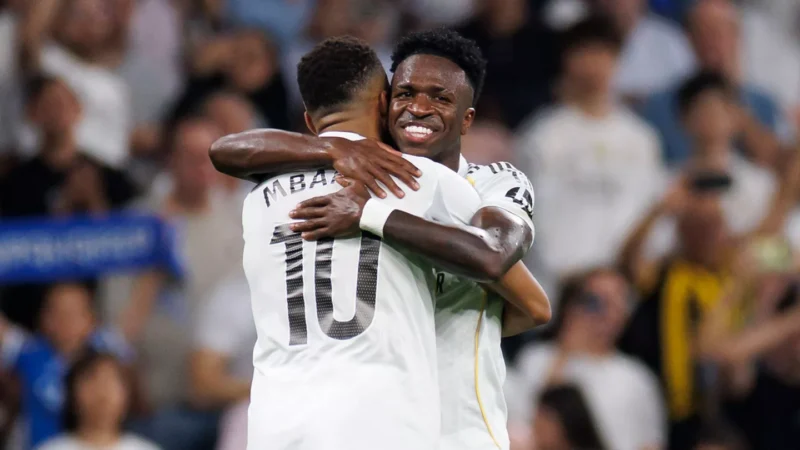 Mbappé és Vinicius (kép: realmadrid.com)