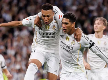 Mbappé és Bellingham gólöröme