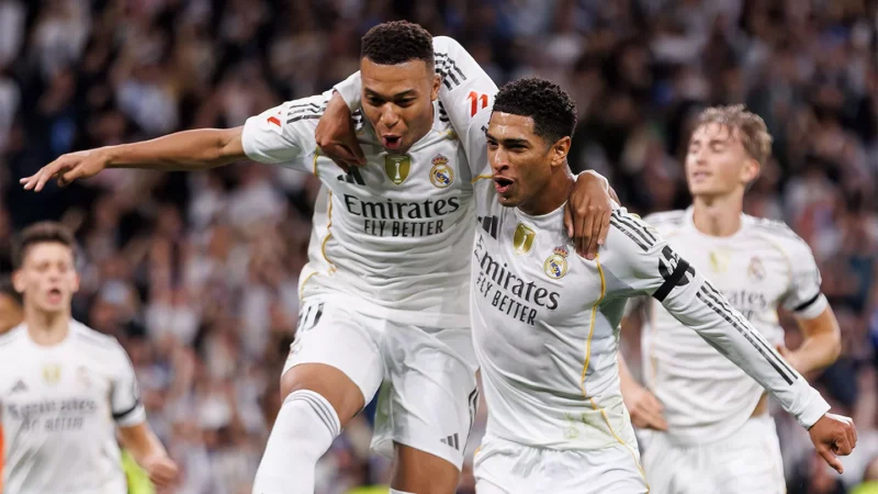 Mbappé és Bellingham gólöröme