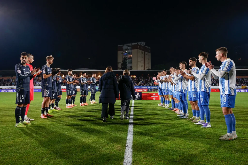Javier Dorado családja a Talavera - Real Madrid mérkőzés előtt