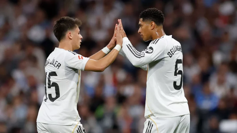 Arda Güler és Bellingham (forrás: realmadrid.com)