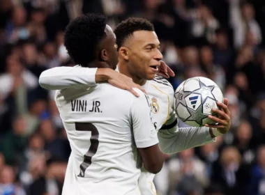 Vinícius Jr. és Kylian Mbappé (forrás: realmadrid.com)