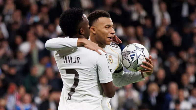 Vinícius Jr. és Kylian Mbappé (forrás: realmadrid.com)