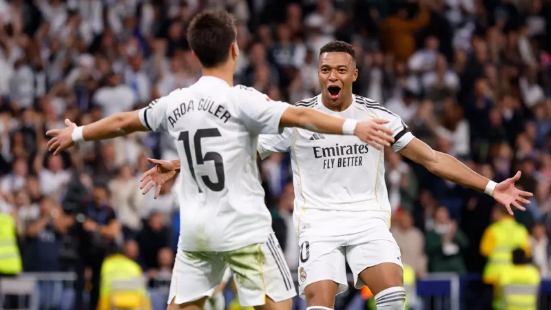 Kylian Mbappé és Arda Güler (forrás: realmadrid.com)