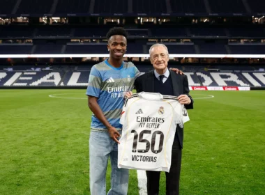 Vinicius 150 győzelemnél tart a bajnokságban (kép: realmadrid.com)