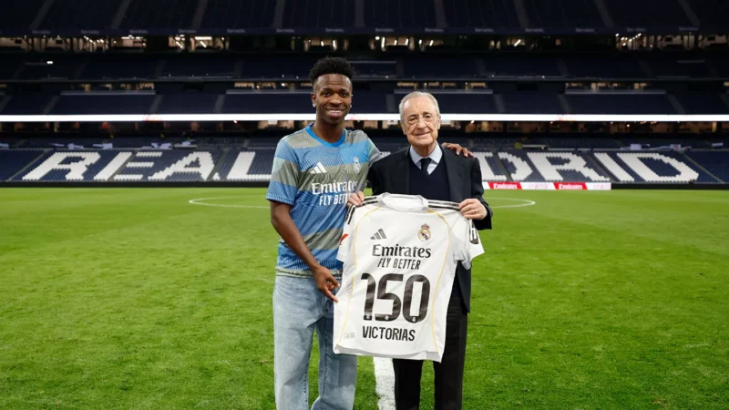 Vinicius 150 győzelemnél tart a bajnokságban (kép: realmadrid.com)