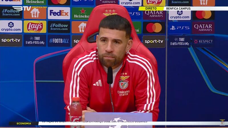 Otamendi (forrás: youtube video screenshot, Sport Lisboa e Benfica)