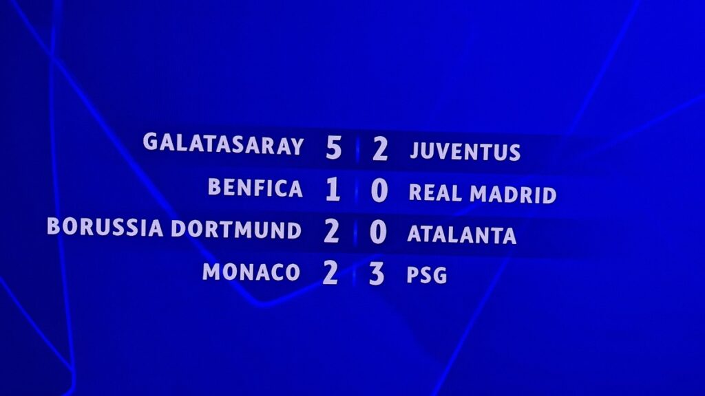 Benfica - Real Madrid hibás végeredmény