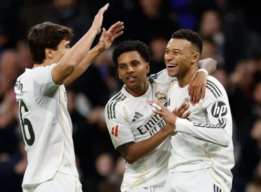 Gonzalo, Rodrygo és Mbappé (forrás: realmadrid.com)