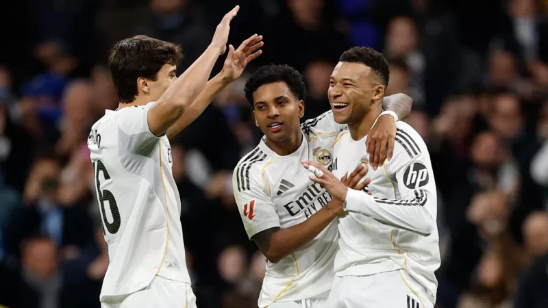 Gonzalo, Rodrygo és Mbappé (forrás: realmadrid.com)