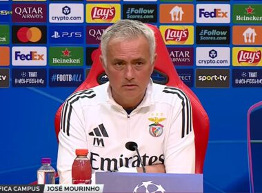 José Mourinho (forrás: youtube video screenshot, Sport Lisboa e Benfica)