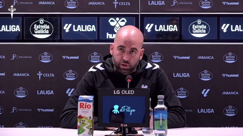 Claudio Giráldez (forrás: youtube video screenshot, RC Celta)