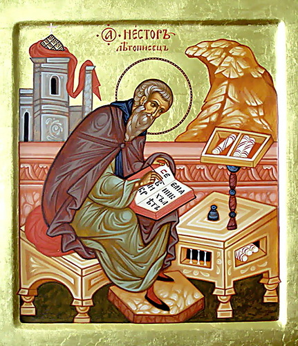 Szent Nesztor, a Barlangkolostor szerzetese (forrás: szynaxarion.wordpress.com)