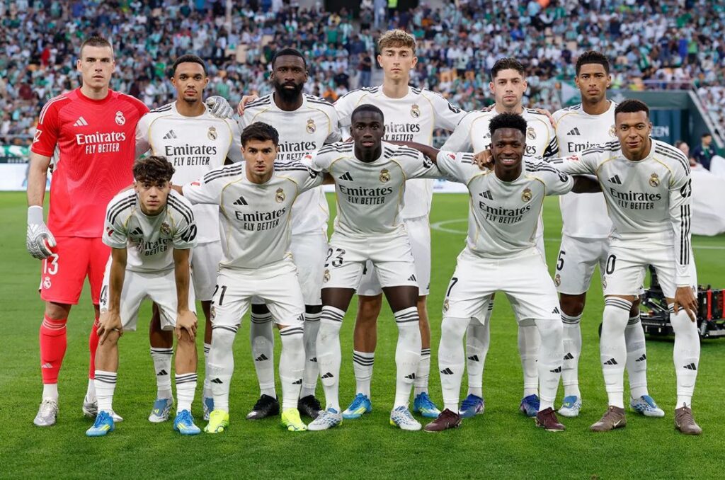 A Real Madrid kezdőcsapata (forrás: realmadrid.com)