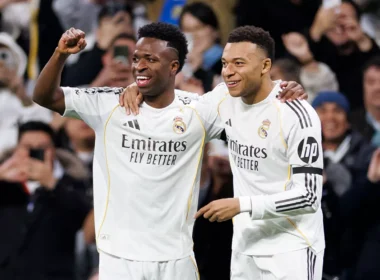 Vinícius Jr. és Kylian Mbappé (forrás: realmadrid.com)