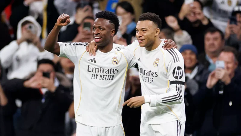 Vinícius Jr. és Kylian Mbappé (forrás: realmadrid.com)