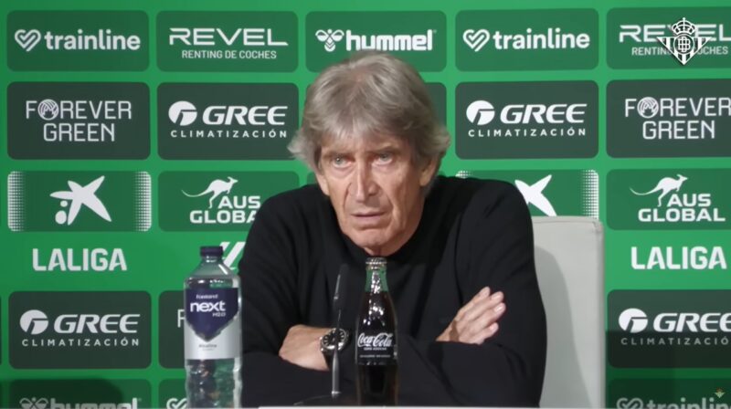 Manuel Pellegrini (forrás: Youtube video screenshot, Real Betis Balompié)