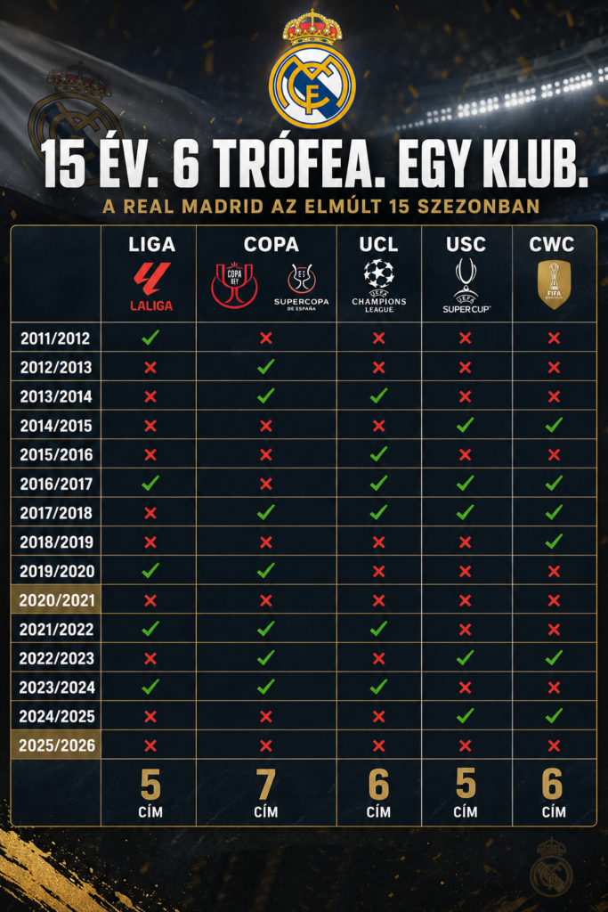 Statisztikai mutató az elmúlt 15 idényről (forrás: saját kép)
