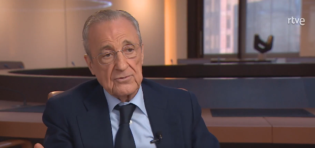 Florentino Pérez az RTVE stúdiójában (forrás: @Florentino2026_)