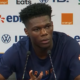 Aurélien Tchouaméni a francia válogatott sajtótájékoztatóján (forrás: as.com)