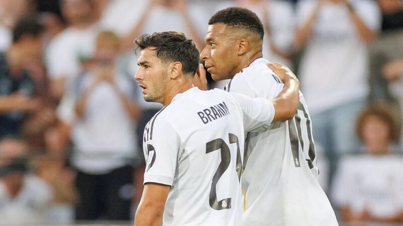 Brahim Diaz és Kylian Mbappé (forrás: realmadrid.com)