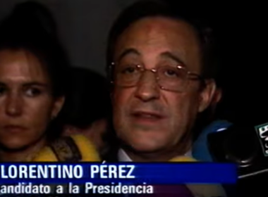 Florentino Pérez a 2000-es elnökválasztáskor (forrás: youtube.com)