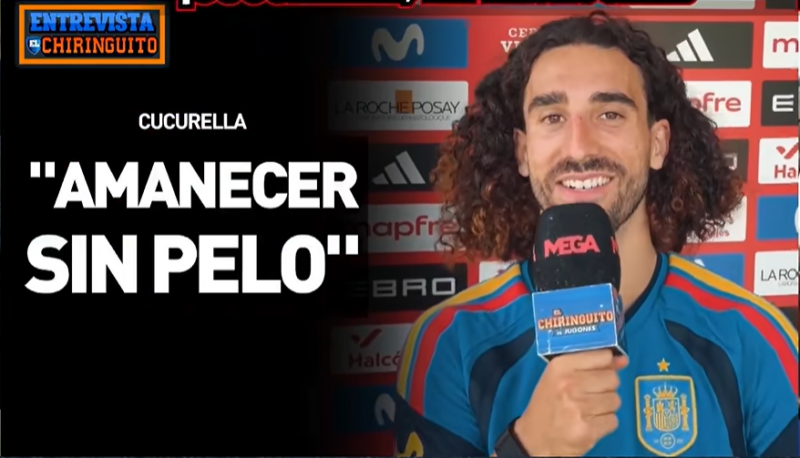 Marc Cucurella az El Chiringuito című műsornak adott interjúja során (forrás: www.youtube.com/@ElChiringuitoTV)