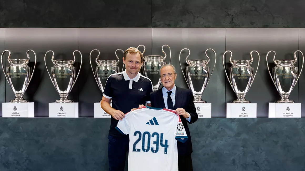 Bjørn Gulden és Florentino Pérez (forrás: realmadrid.com)