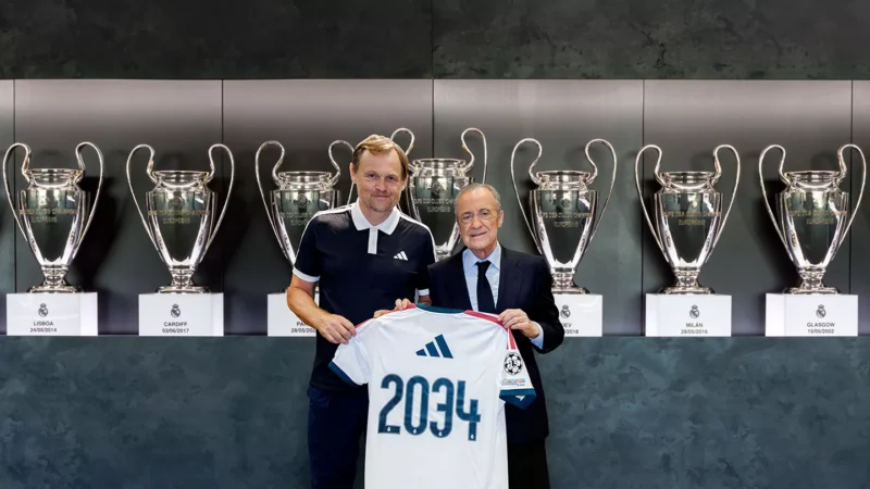 Bjørn Gulden és Florentino Pérez (forrás: realmadrid.com)