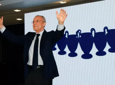 Florentino Pérez az elnökválasztás éjszakáján (forrás: realmadrid.com)