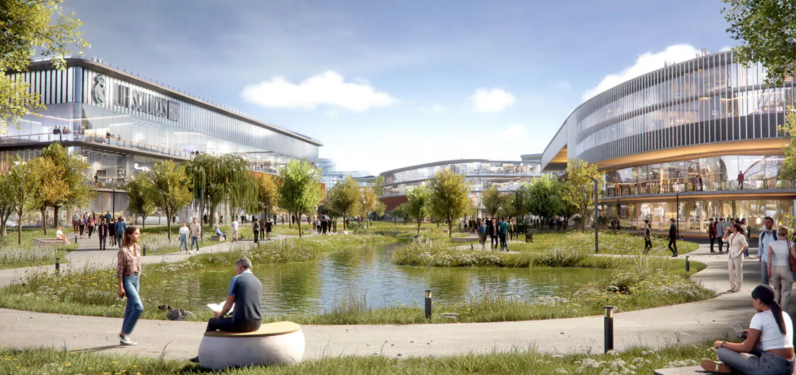 A Madrid Innovation District látványterve (forrás: realmadrid.com)