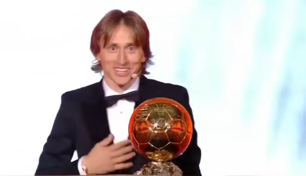 Modrić aranylabda 2018 (forrás: youtube screenshot)