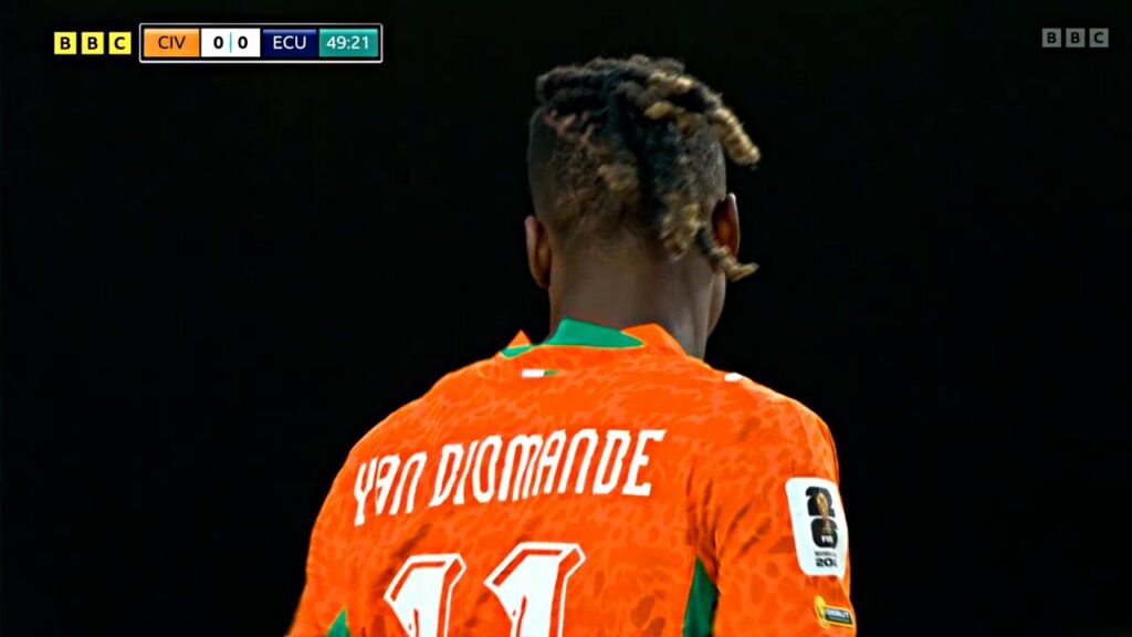 Yan Diomandé (forrás: youtube video screenshot)